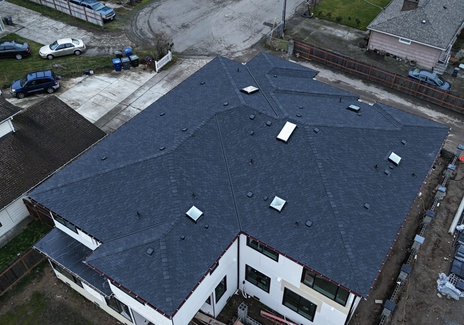 Roofing top shot